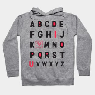 ABCD I Love You Hoodie